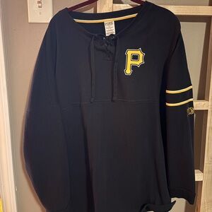 PINK Victoria's Secret Black and Yellow Pullover